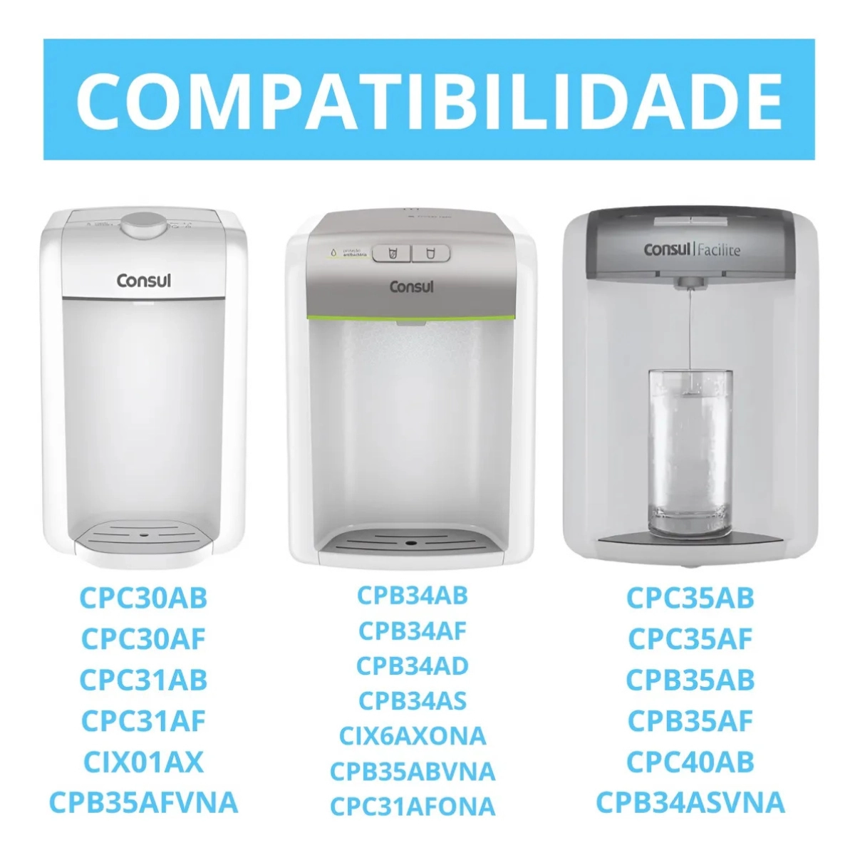 REFIL FILTRO PURIFICADOR ACQUA CS10 34/31 CONSUL ULTRAFILTRAÇÃO