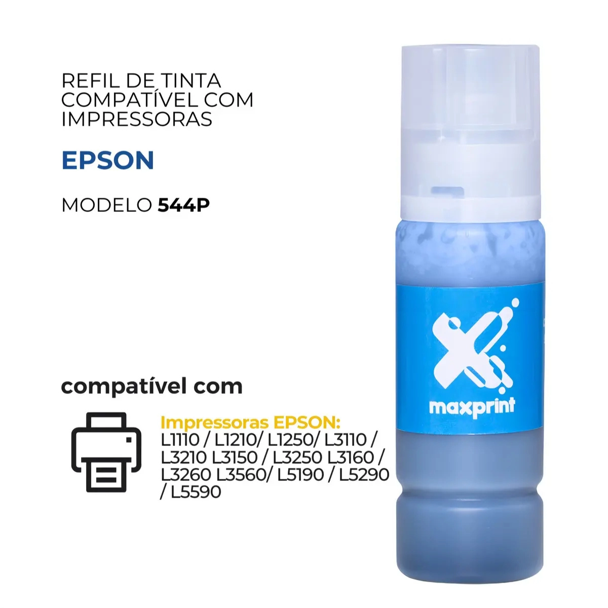 REFIL TINTA PRETO MAXPRINT COMPATIVEL EPSON T544120 70ML REFIL TINTA PRETO MAXPRINT COMPATIVEL EPSON T544120 70ML