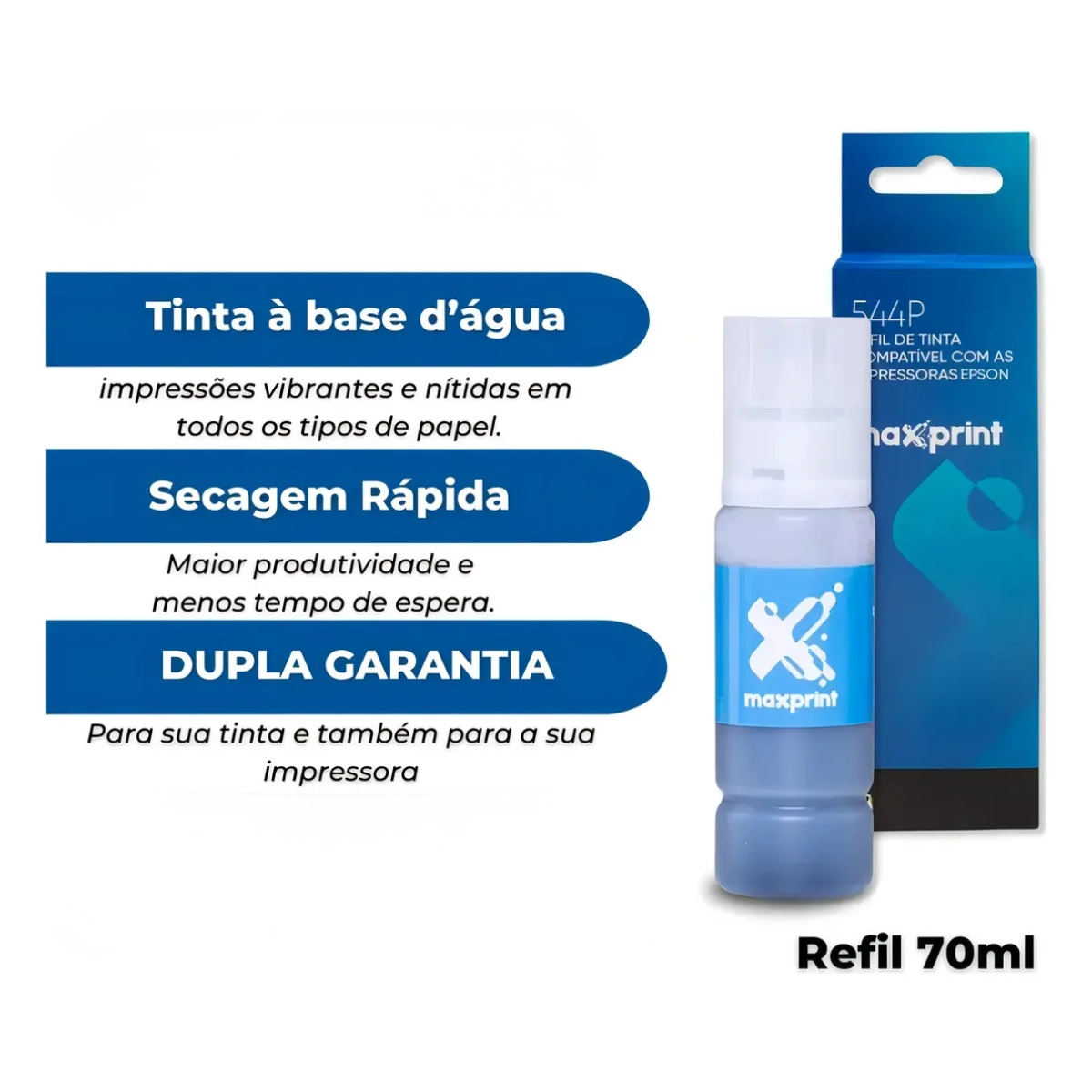 REFIL TINTA PRETO MAXPRINT COMPATIVEL EPSON T544120 70ML REFIL TINTA PRETO MAXPRINT COMPATIVEL EPSON T544120 70ML