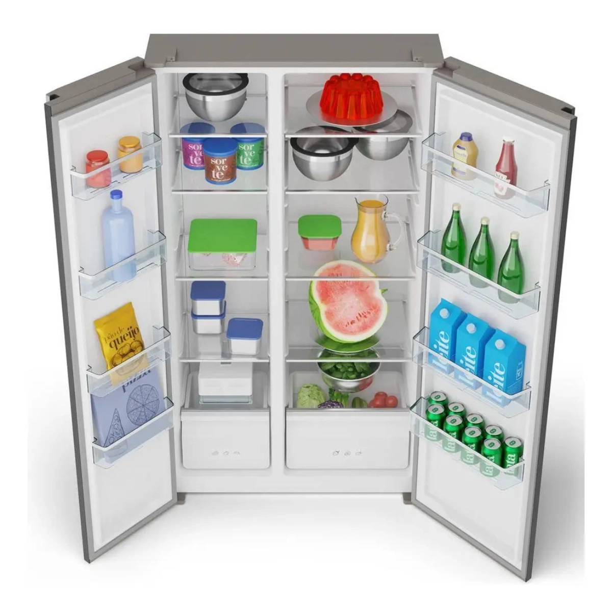 REFRIGERADOR GELADEIRA DIGITAL PRF5041 489L PHILCO ECO INVERTER SIDE BY SIDE INOX 220V REFRIGERADOR GELADEIRA DIGITAL PRF5041 489L PHILCO ECO INVERTER SIDE BY SIDE INOX 220V