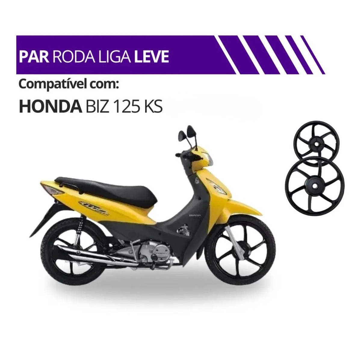 Roda Alu Pt 6plt Biz 125 Ks C/rol Roda Alu Pt 6plt Biz 125 Ks C/rol