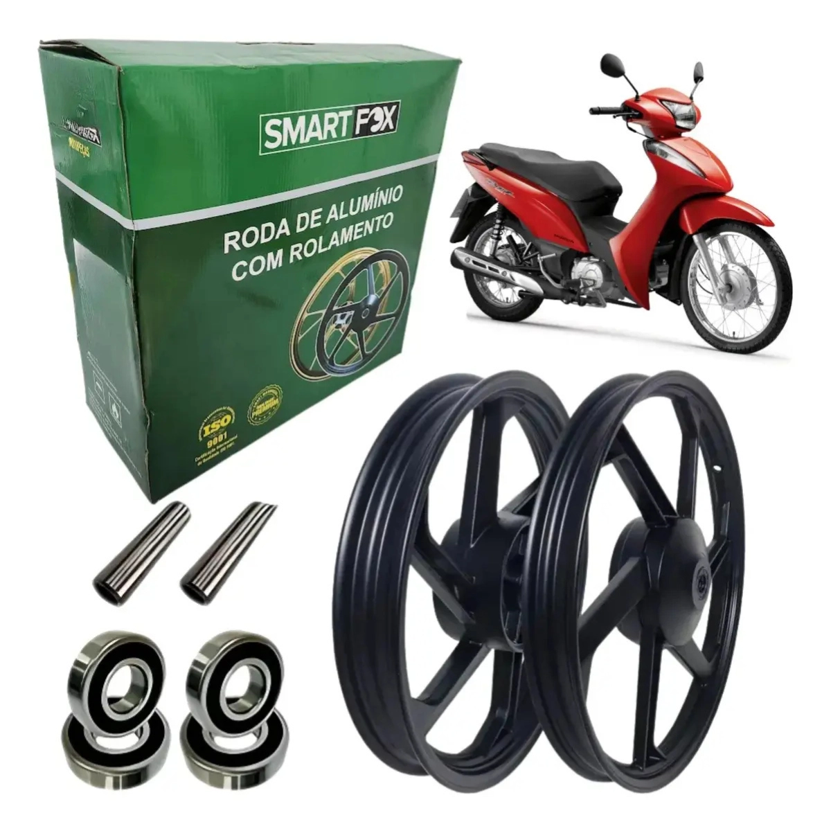 Roda Alu Pt 6plt Biz 125 Ks C/rol Roda Alu Pt 6plt Biz 125 Ks C/rol