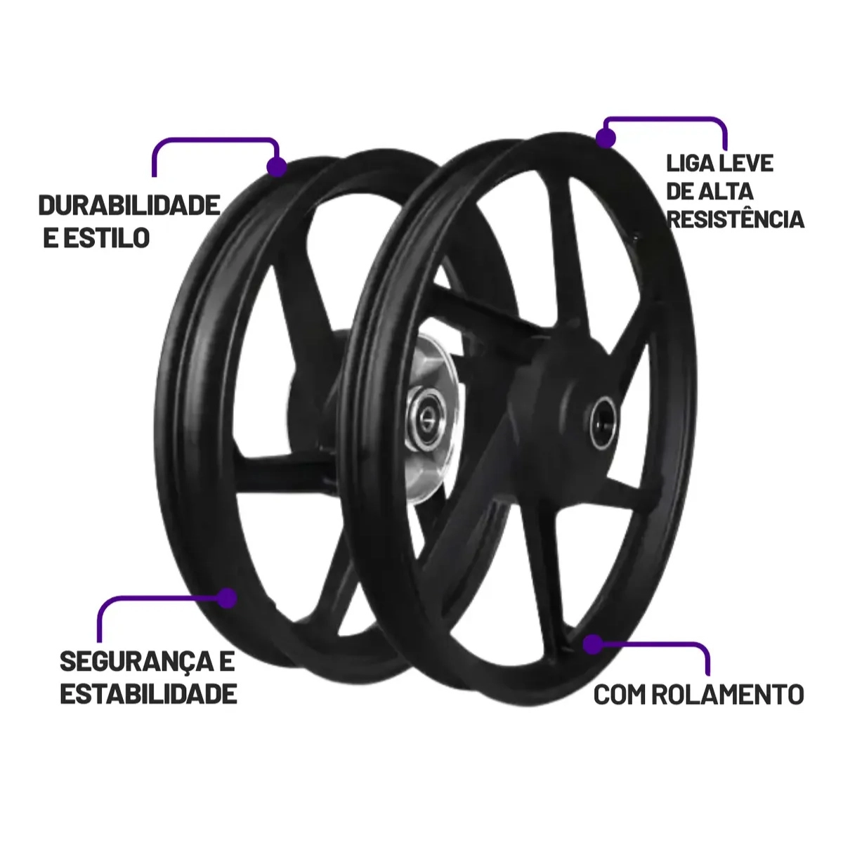 Roda Alu Pt 6plt Biz 125 Ks C/rol Roda Alu Pt 6plt Biz 125 Ks C/rol