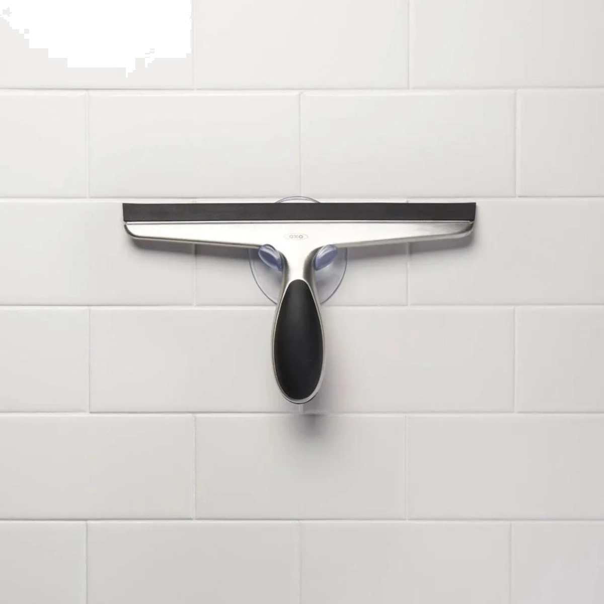 RODO LIMPA VIDROS PIA PORTA AÇO INOXIDÁVEL COM SUPORTE OXO COR PRATEADO