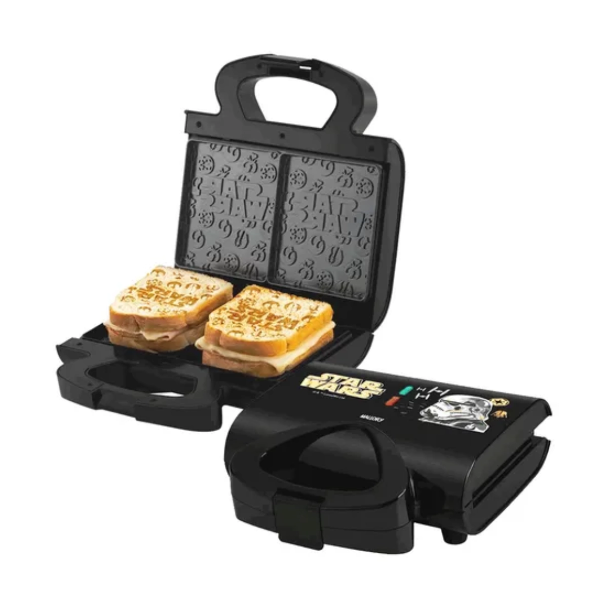 SANDUICHEIRA ELÉTRICA COMPACTA PORTÁTIL STAR WARS MALLORY 127V PRETO 750W