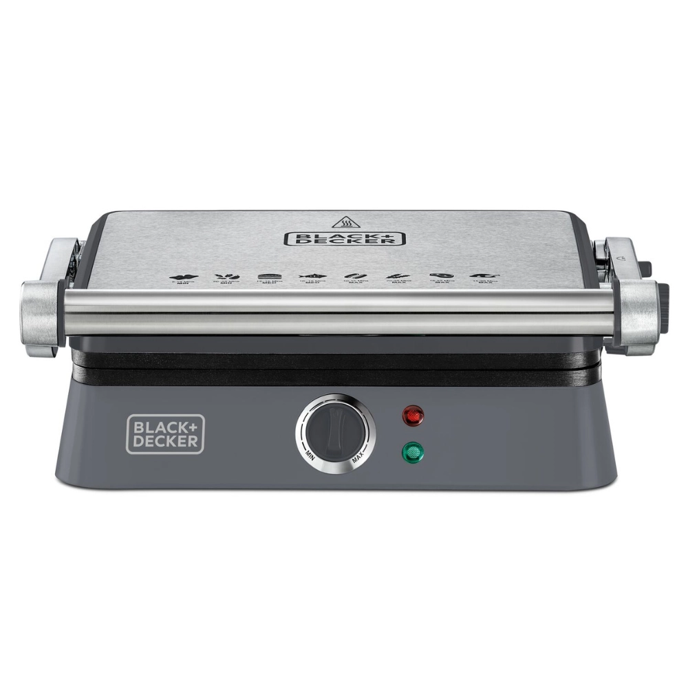 Sanduicheira Grill Elétrico Black+Decker 127V Gourmand com Abertura 180° Chapas Antiaderentes 1200W
