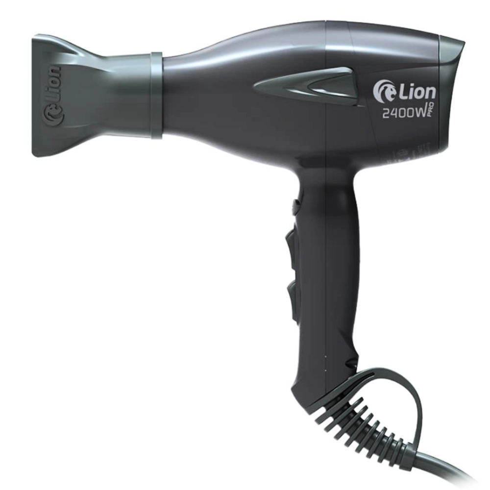 Secador de Cabelo Profissional Lion 2400W 127V Íons Tourmaline Jato Frio Leve Potente

 - Grafite