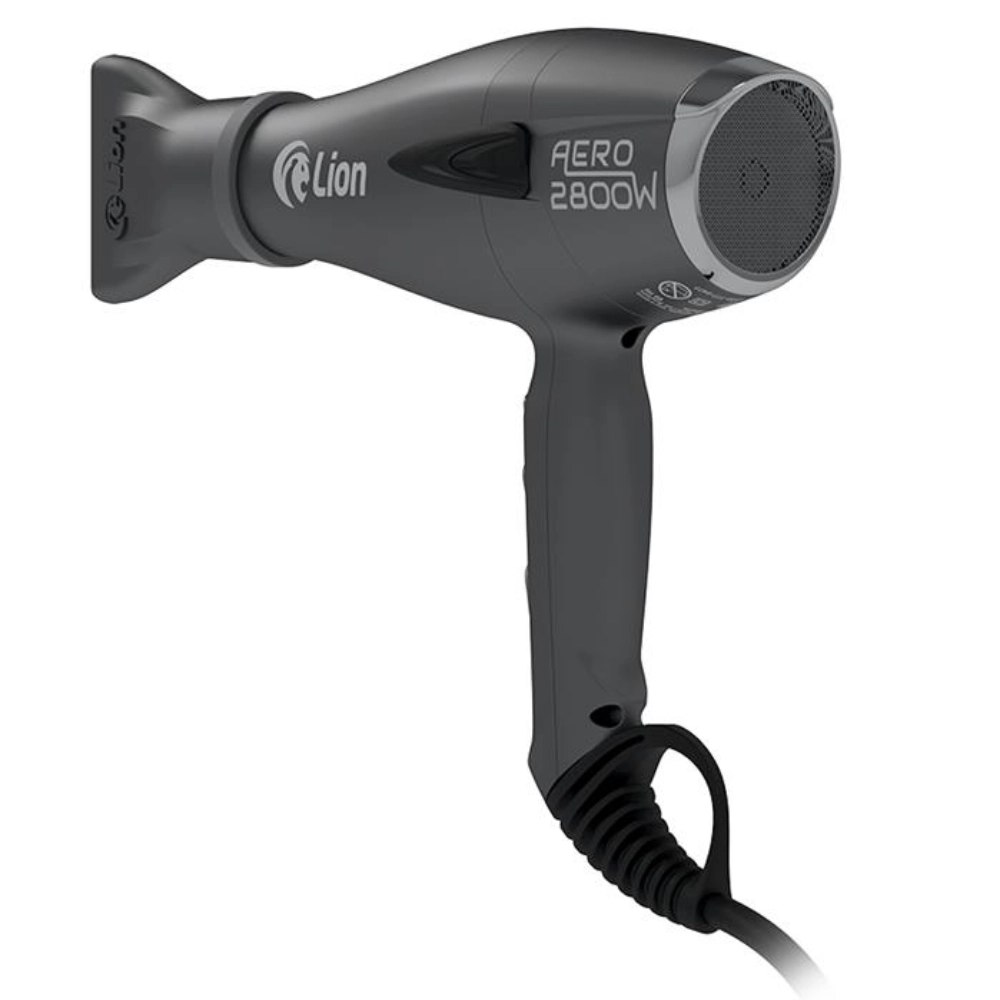 Secador de Cabelo Profissional Lion 2800W Cinza Chumbo, Motor AC, Íons Negativos ? 220V

