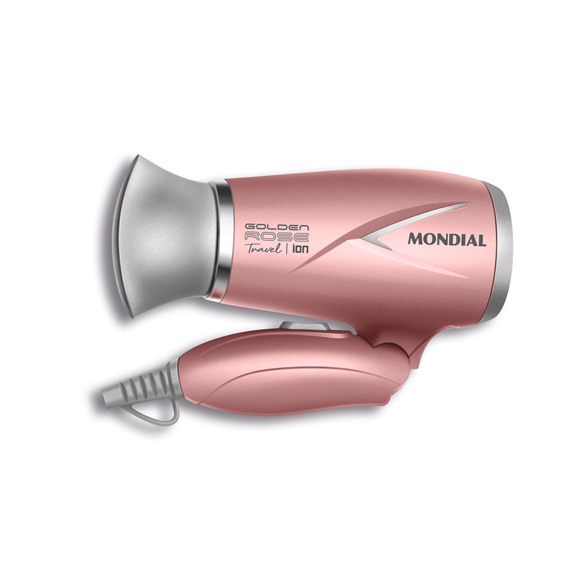 SECADOR DE CABELOS TRAVEL GOLDEN ROSE BIVOLT 1200W MONDIAL