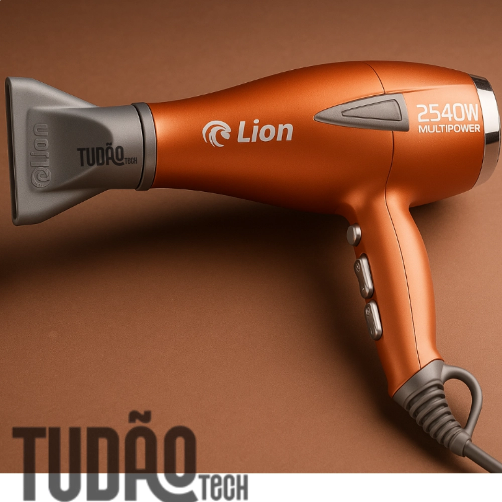 Secador Profissional Lion 2540W  Cobre fosco 127V com Display e Tecnologia Aeronáutica


