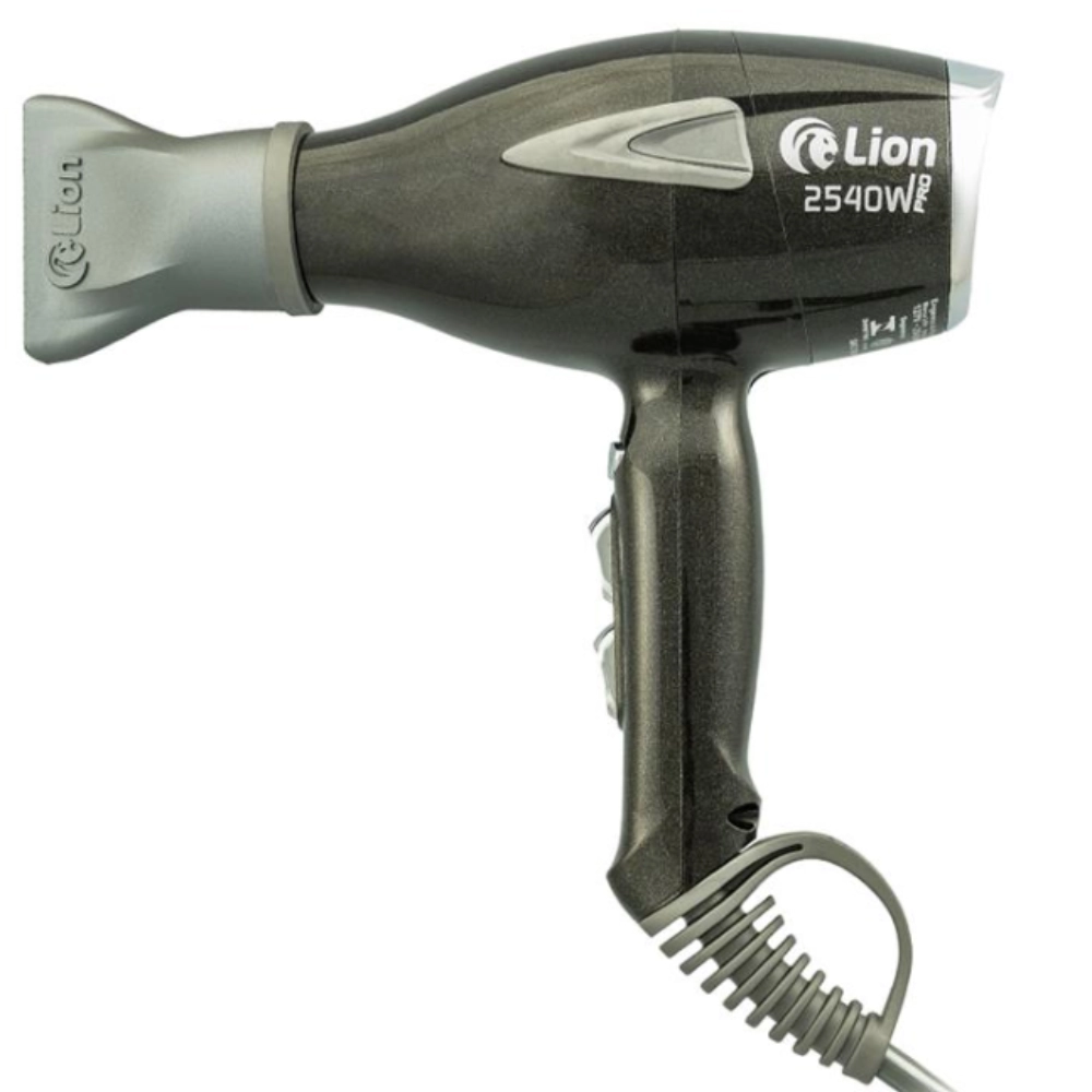 Secador Profissional Lion 2540W Pro 220V | Leve, Potente e Silencioso - Preto Perolado 