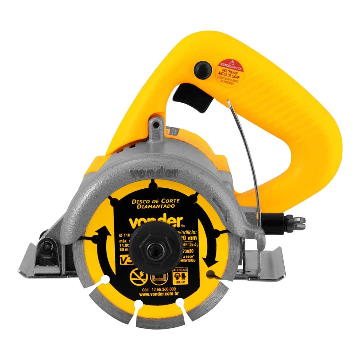 SERRA MARMORE VONDER 1300W SMV 1300 110MM COM DISCO 220V SERRA MARMORE VONDER 1300W SMV 1300 110MM COM DISCO 220V