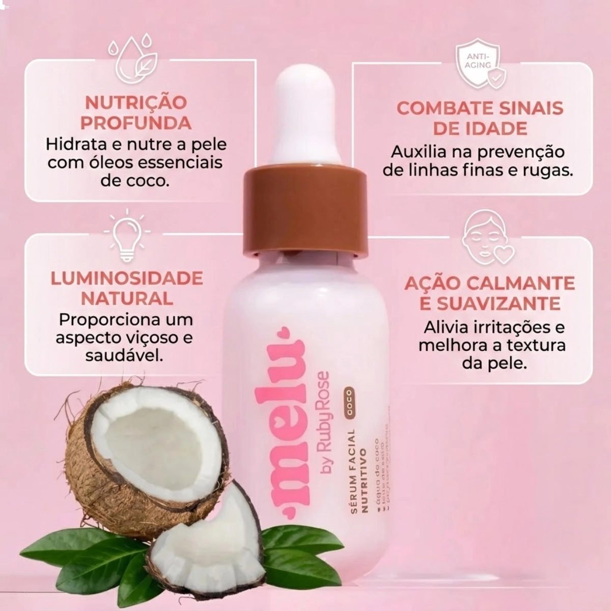 SERUM FACIAL NUTRITIVO COCO MELU RUBY ROSE VEGANO SERUM FACIAL NUTRITIVO COCO MELU RUBY ROSE VEGANO