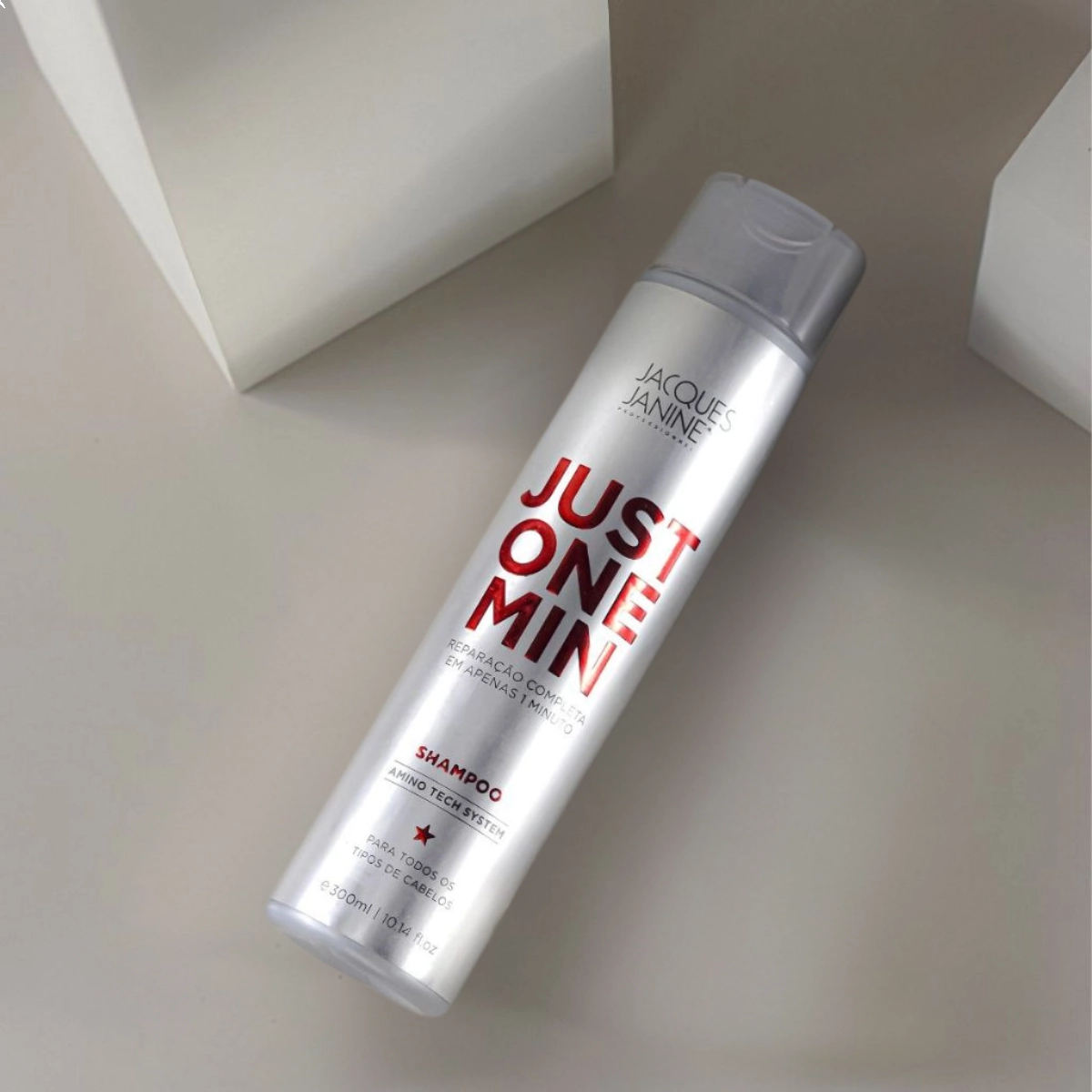 SHAMPOO REPARAÇÃO COMPLETA JUST ONE MINUTE JACQUES JANINE 300ML SHAMPOO REPARAÇÃO COMPLETA JUST ONE MINUTE JACQUES JANINE 300ML