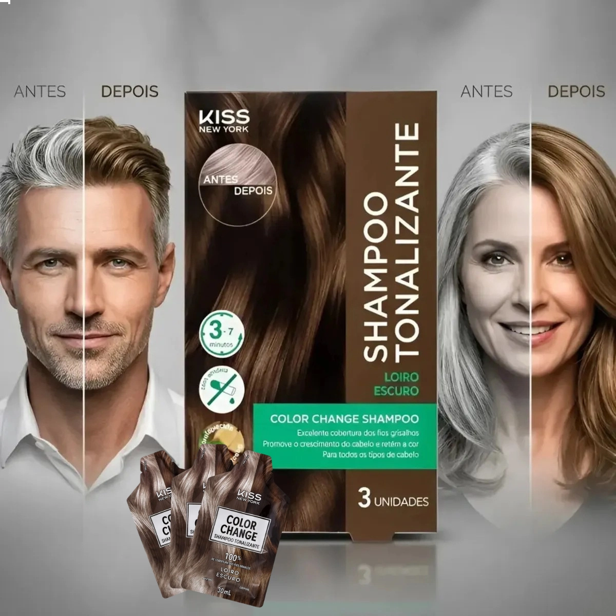 SHAMPOO TONALIZANTE VEGANO COM RAPIDA COLORAÇÃO LOIRO ESCURO KNY SHAMPOO TONALIZANTE VEGANO COM RAPIDA COLORAÇÃO LOIRO ESCURO KNY