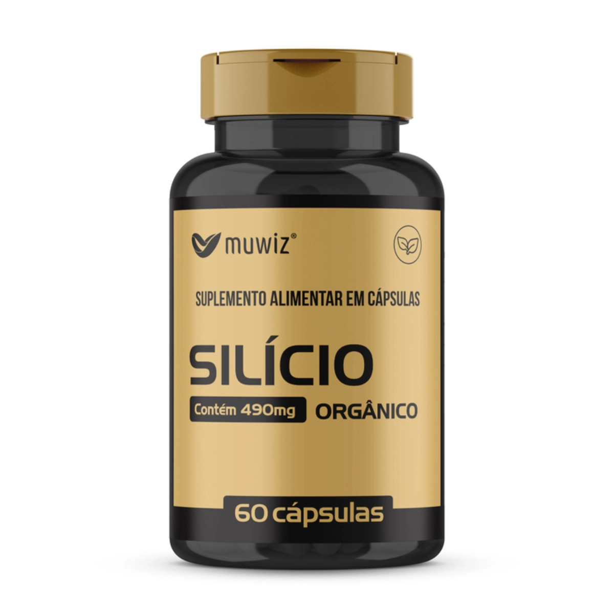 SILICIO ORGANICO 490MG PARA FORTALECIMENTO COM 60 CAPSULAS MUWIZ 