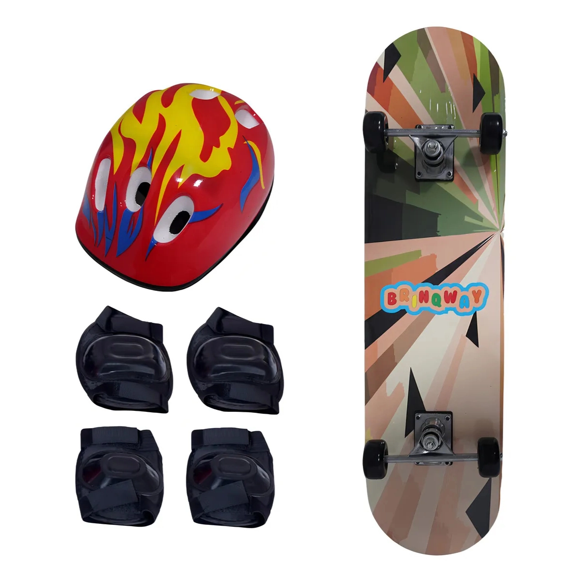 SKATE INFANTIL 31 POLEGADAS COM KIT DE PROTEÇÃO IMPORTWAY BW014K