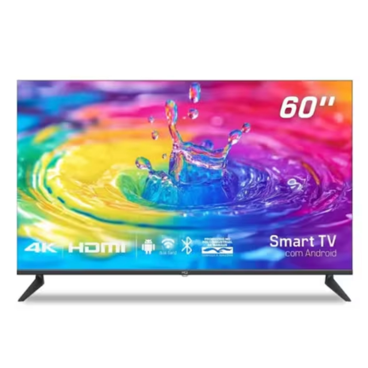 Smart Tv Hq 60" 4k, Hdr Android 11, Design Slim, Processador Quad Core, Espelhamento de Tela