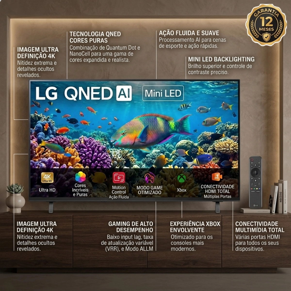 SMART TV LG 65 QNED70 MINILED 4K ULTRA HD WI FI 65QNED70BSA SMART TV LG 65 QNED70 MINILED 4K ULTRA HD WI FI 65QNED70BSA