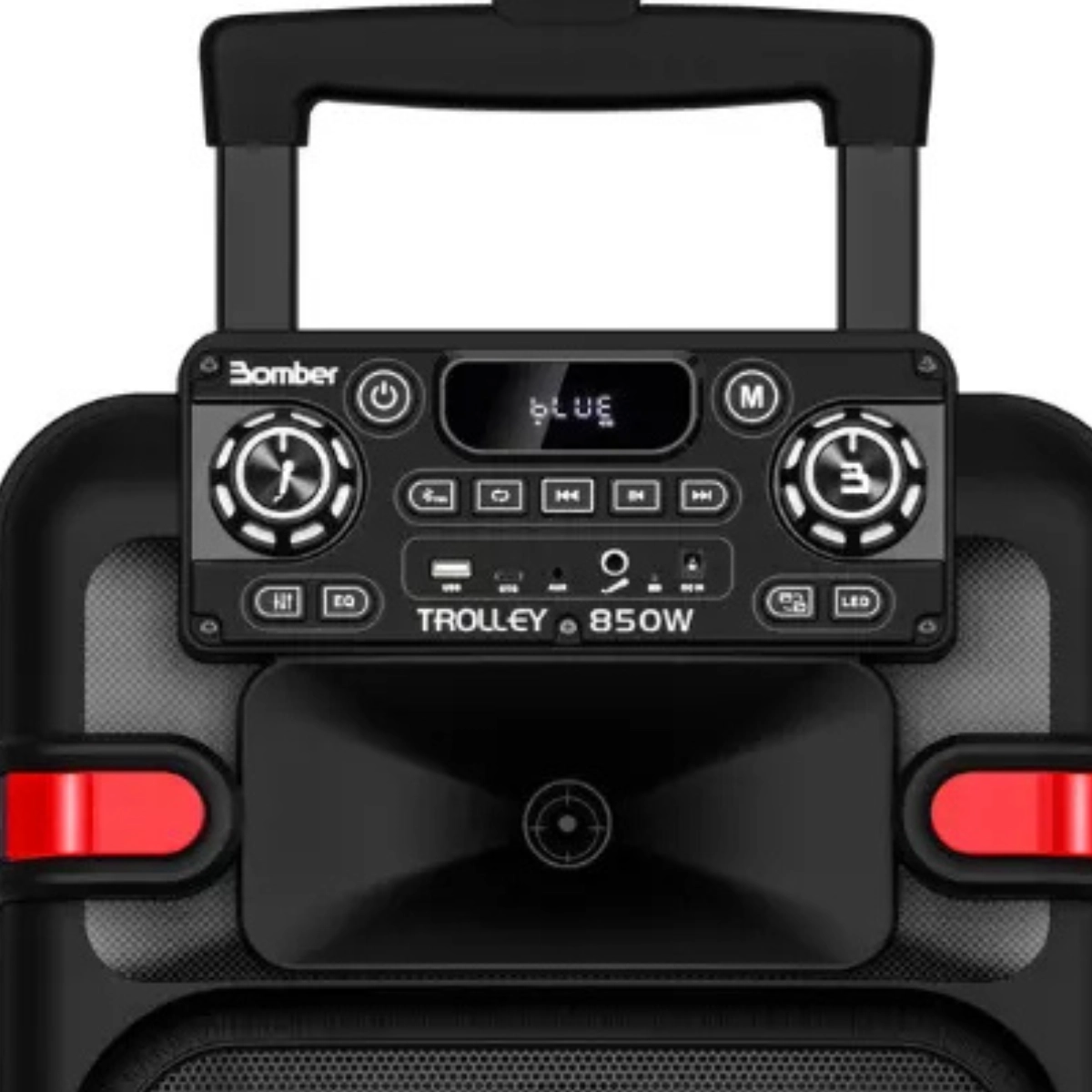 SOM AMPLIFICADA BLUETOOTH 850W LED TROLLEY 850 BOMBER