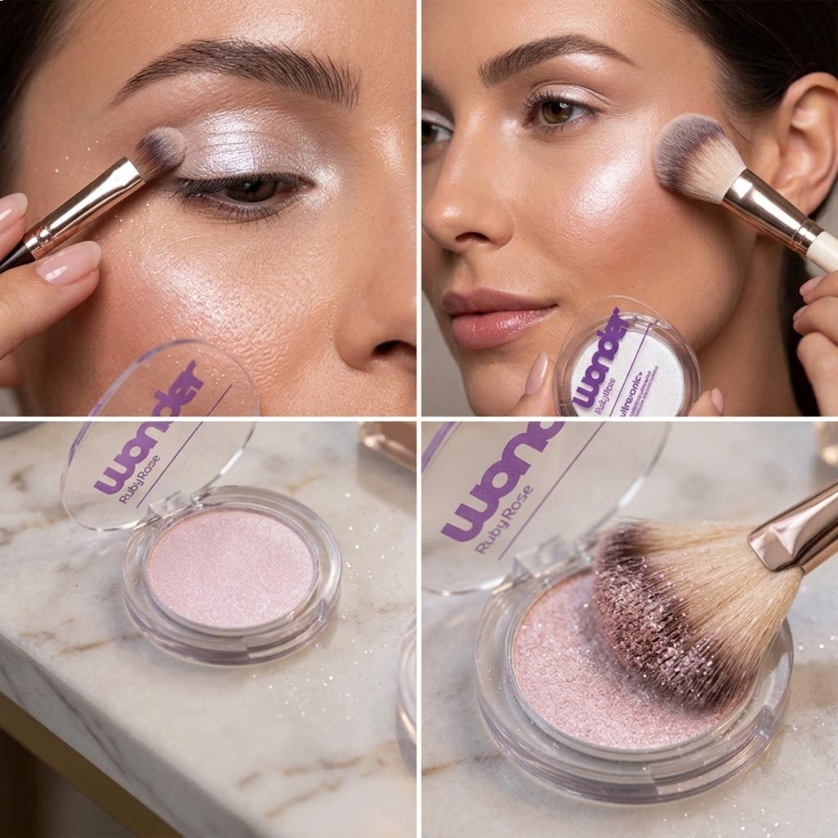 SOMBRA E ILUMINADOR HIGH WONDER ESPELHADO RUBY ROSE