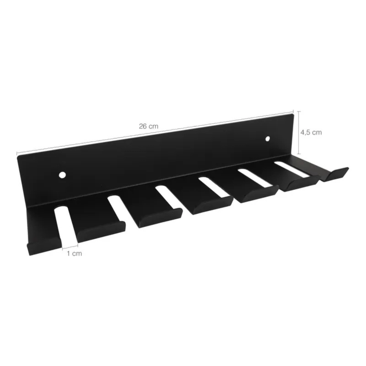 SUPORTE DE PAREDE PARA 6 ESPETOS DE CHURRASCO 26CM SCHMITT PRETO FOSCO