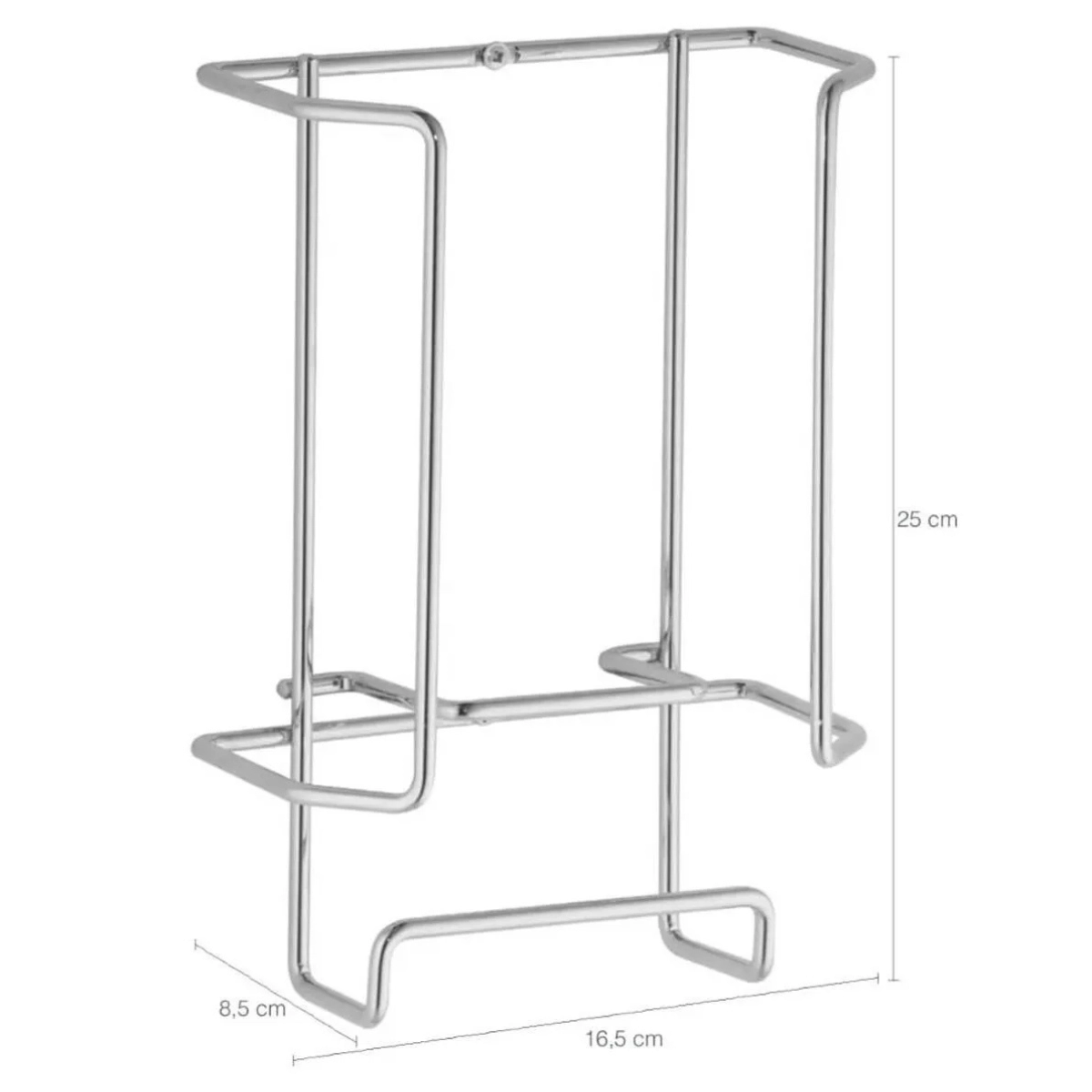 SUPORTE DE PAREDE PARA FERRO DE PASSAR ROUPA LAVANDERIA CROMADO