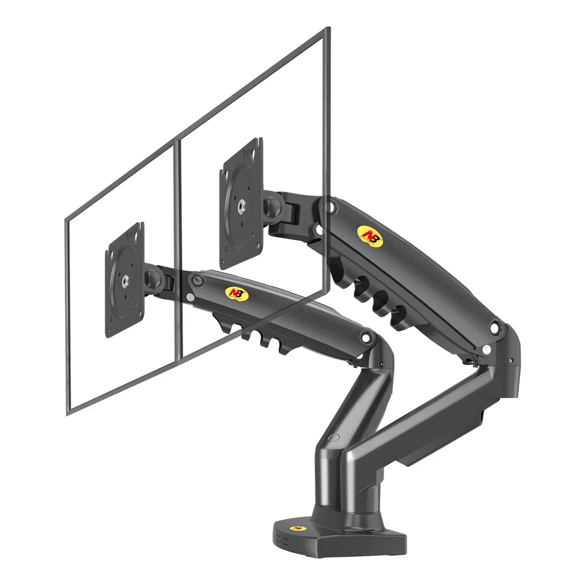 SUPORTE DUPLO ARTICULADO PARA MONITORES 17 A 35 PISTÃO A GÁS F160 