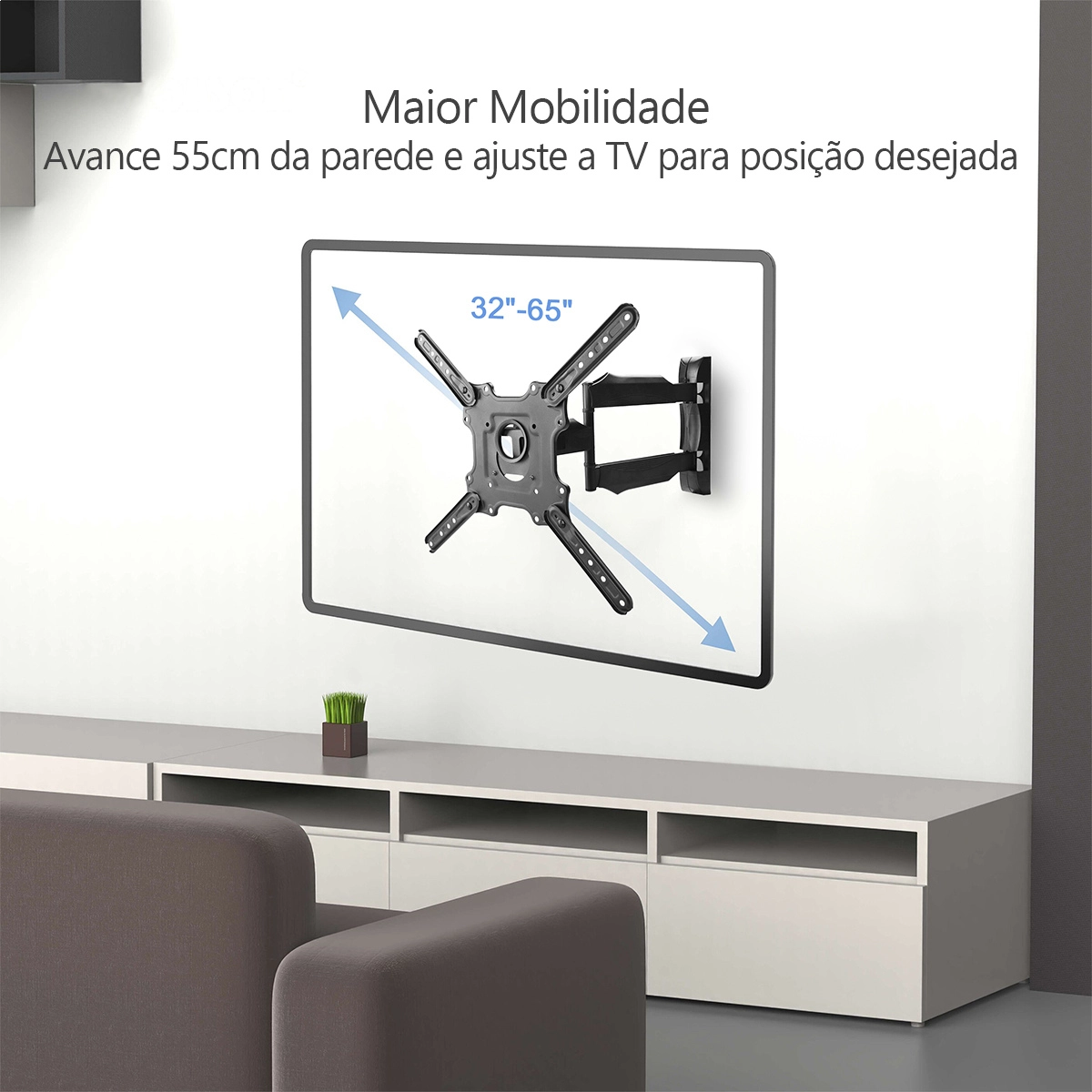 SUPORTE MULTIARTICULADO DE TV 32&quot; A 65&quot; FITTER FA4