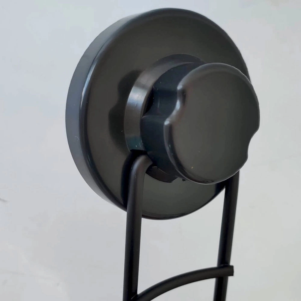 SUPORTE PARA SECADOR DE CABELO SCHMITT COM VENTOSA PRETO FOSCO SUPORTE PARA SECADOR DE CABELO SCHMITT COM VENTOSA PRETO FOSCO