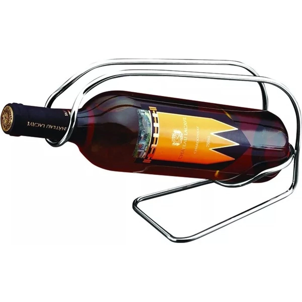 SUPORTE PORTA GARRAFA VINHO 750ML ARAMADA CROMADA SHCMITT SUPORTE PORTA GARRAFA VINHO 750ML ARAMADA CROMADA SHCMITT