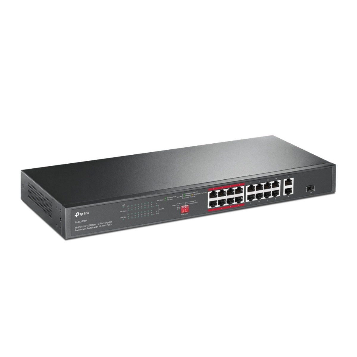 SWITCH 16 PORTAS POE TL-SL1218P COM 2 PORTAS GIGABIT +1 SPF
