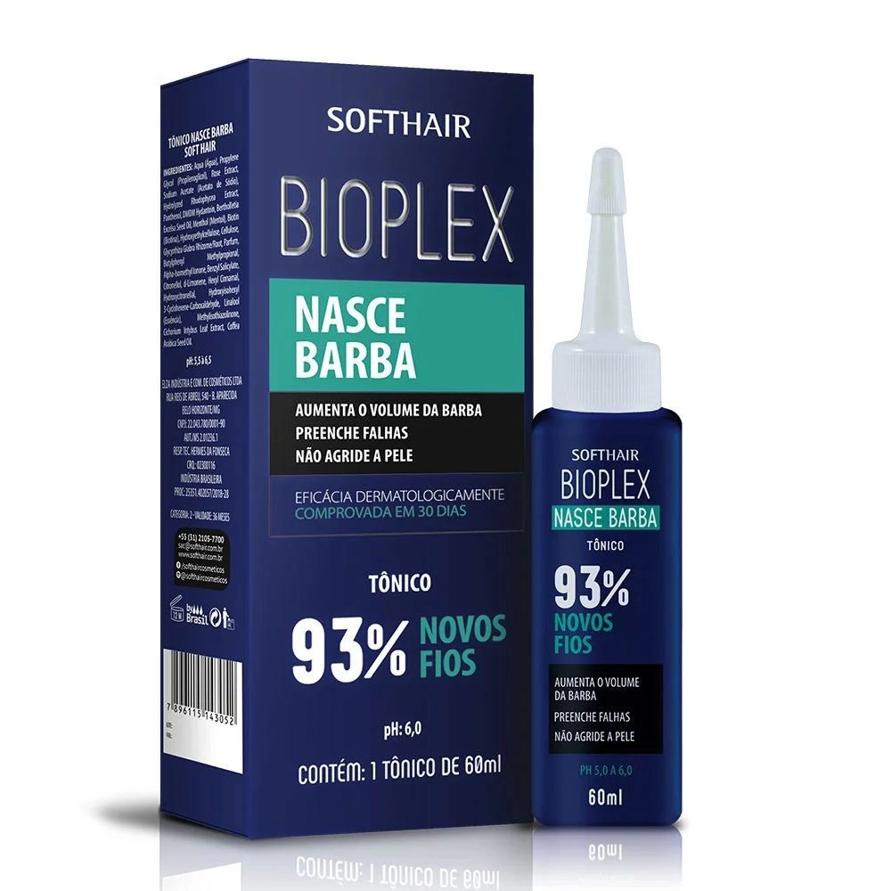 TÔNICO BIOPLEX NASCE BARBA 60ML SOFT HAIR