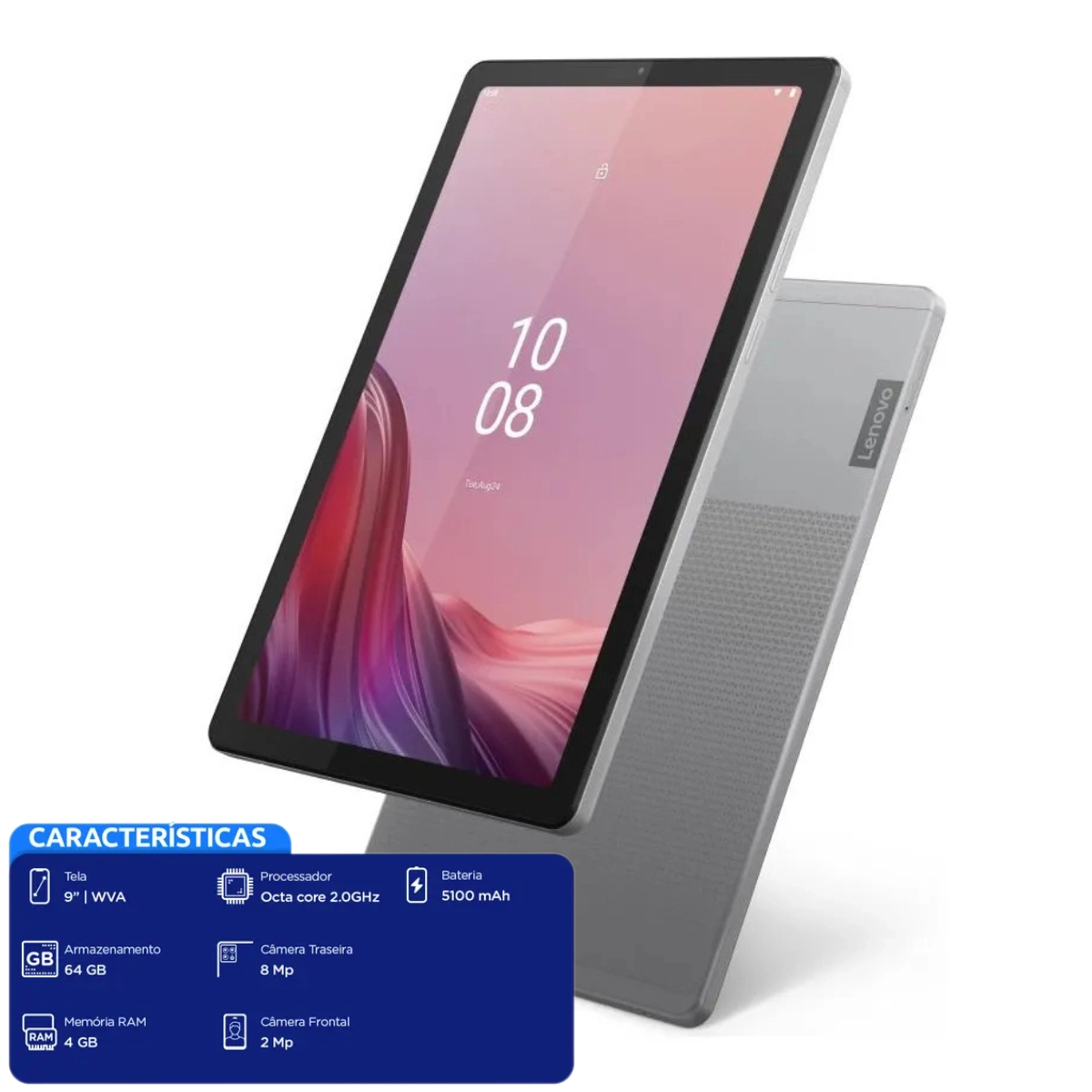 Tablet Lenovo M09 4ram 64gb Wf Prata Tablet Lenovo M09 4ram 64gb Wf Prata