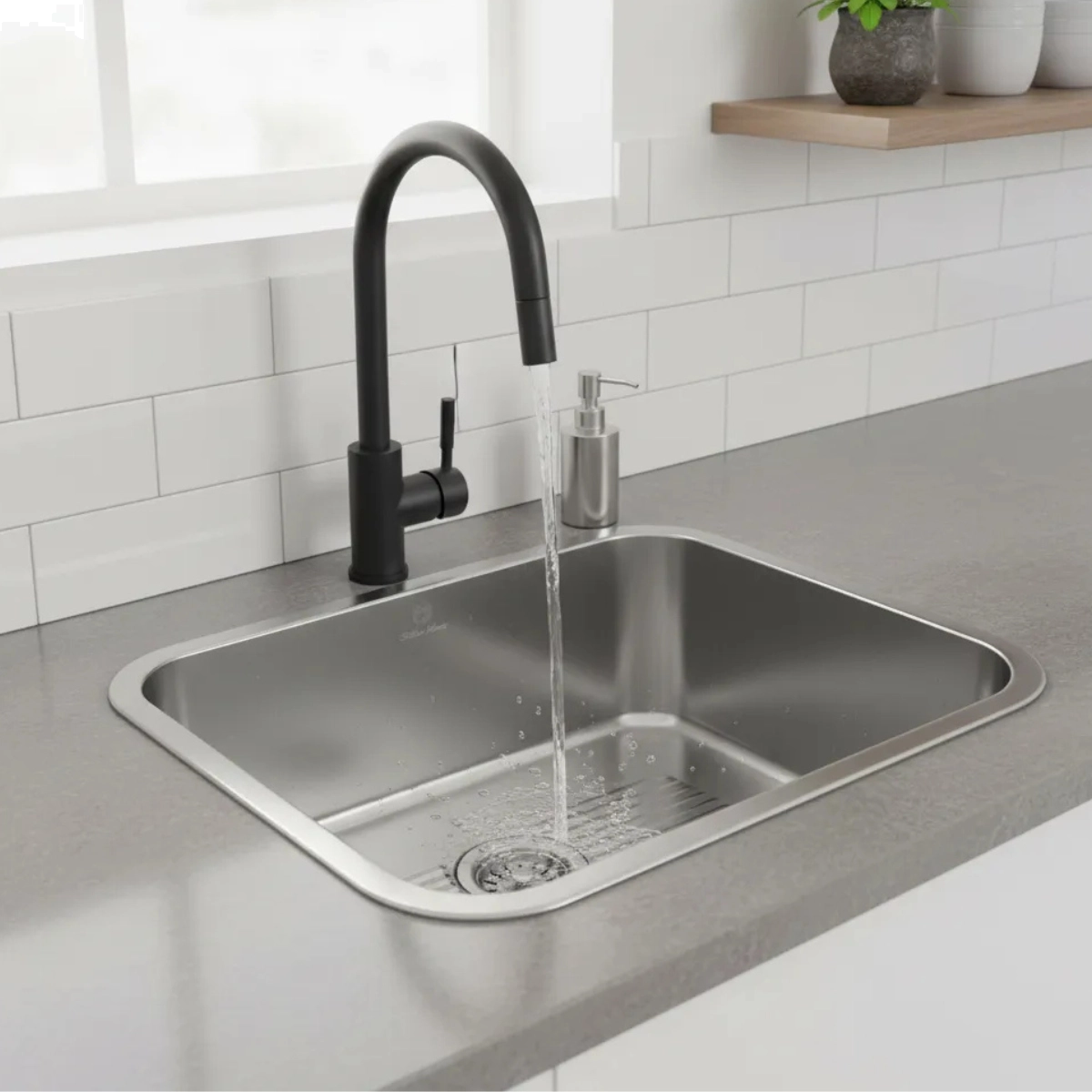 TANQUE PARA LAVANDERIA 44X44 AÇO INOX 304 BRILHANTE COM VÁLVULA STILLUS HOME TANQUE PARA LAVANDERIA 44X44 AÇO INOX 304 BRILHANTE COM VÁLVULA STILLUS HOME