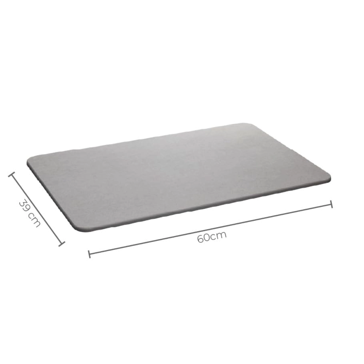 TAPETE DE PEDRA ASBSORVENTE DIATOMITA PARA BANHEIRO CINZA