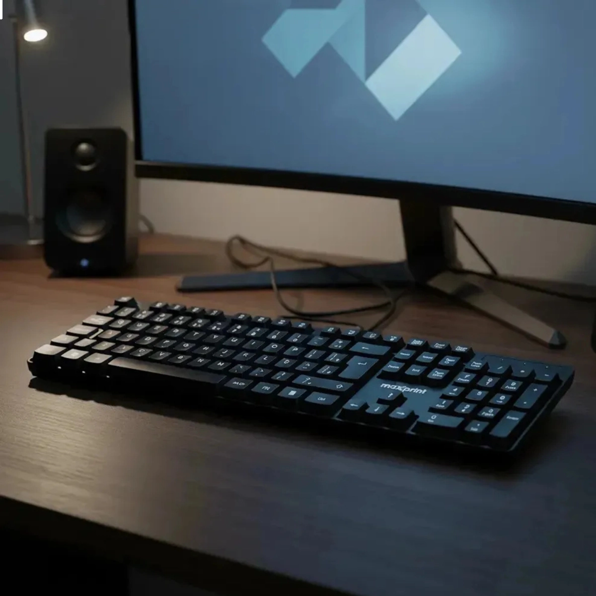 TECLADO COM FIO PARA ESTUDOS E TRABALHOS OFFICEEASY USB2.0 PRETO