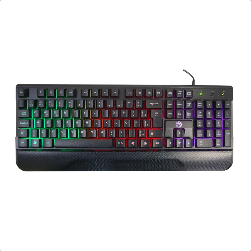 Teclado Gamer Semi Mecanico Iluminação Rainbow Bpc-k7038 Teclado Gamer Semi Mecanico Iluminação Rainbow Bpc-k7038