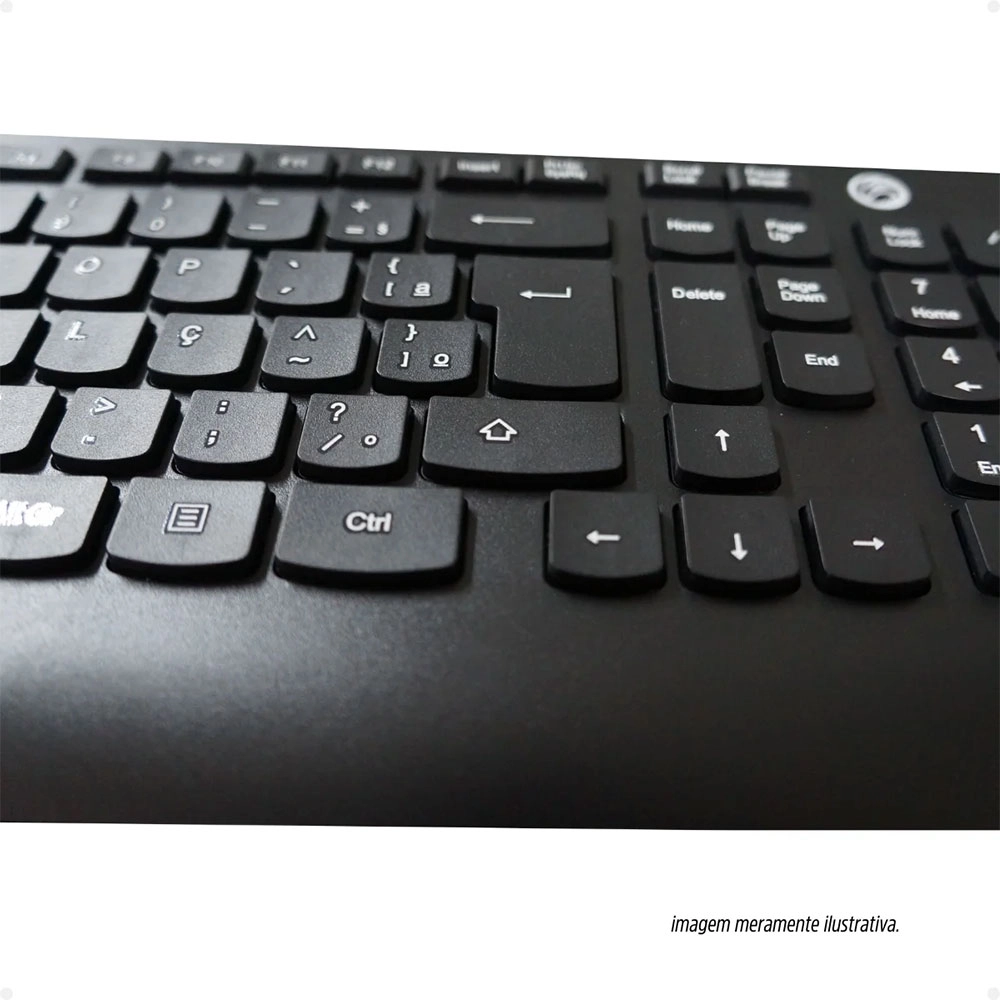 Teclado Usb Teclas de Perfil Baixo Preto Bpc 7040