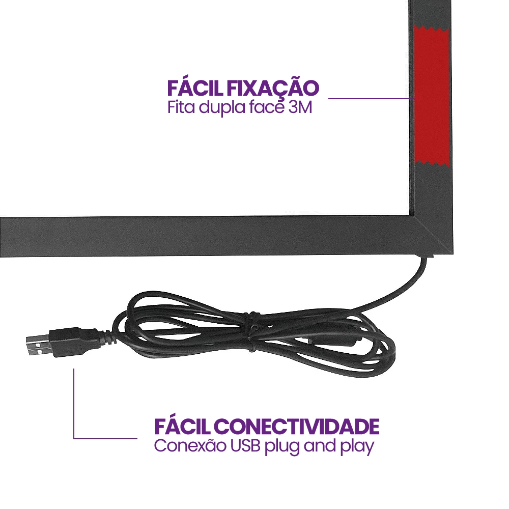 Tela Moldura Touch Screen Infravermelho 17" 4:3 10 Toques