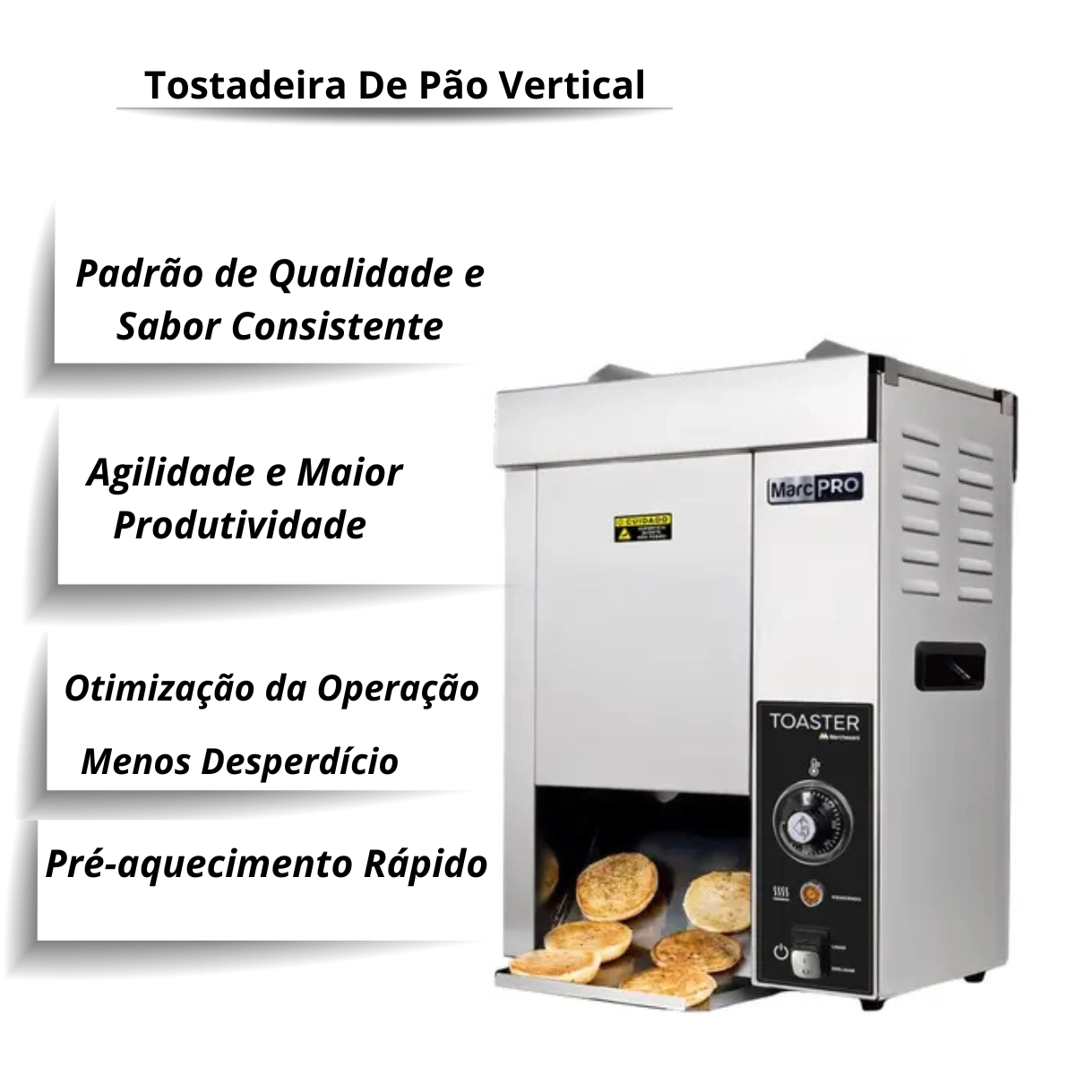 TOASTADOR  DE PAO VERTICAL MARCPRO 220V MARCHESONI