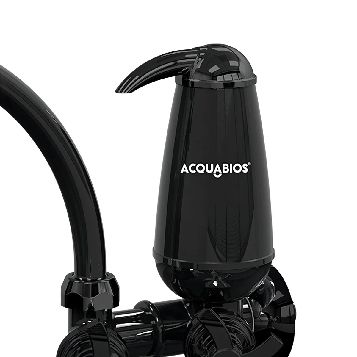 TORNEIRA COM FILTRO PRETA BICA MÓVEL QUADRISETA