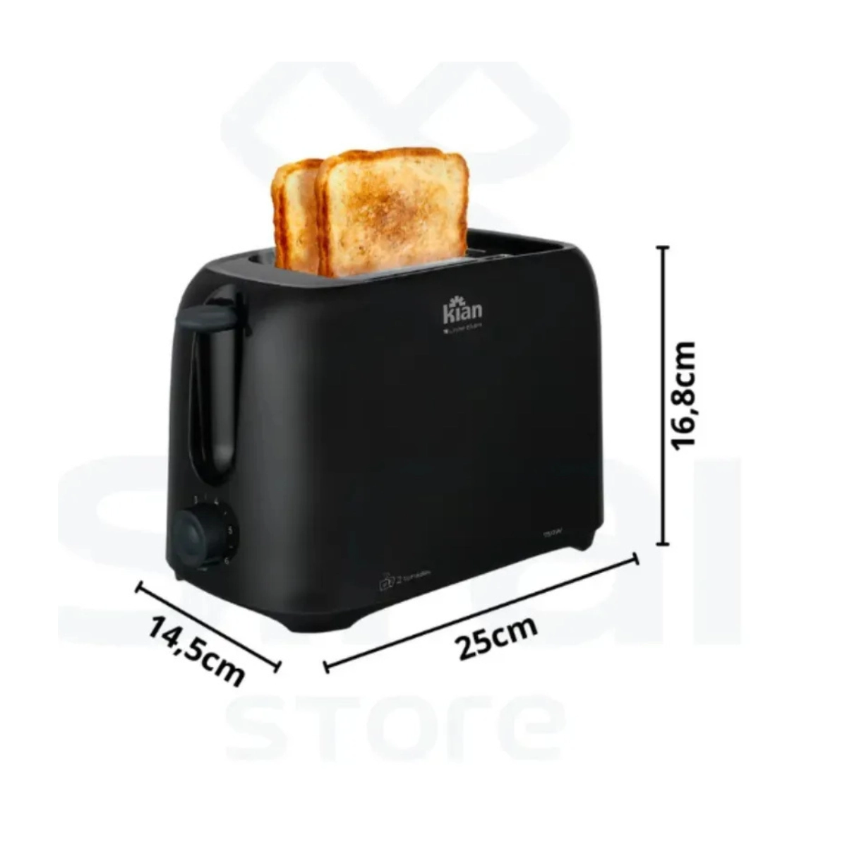 TORRADEIRA ELETRICA KIAN TO100 PRETA 220V 750W 6 NIVEIS TORRADEIRA ELETRICA KIAN TO100 PRETA 220V 750W 6 NIVEIS