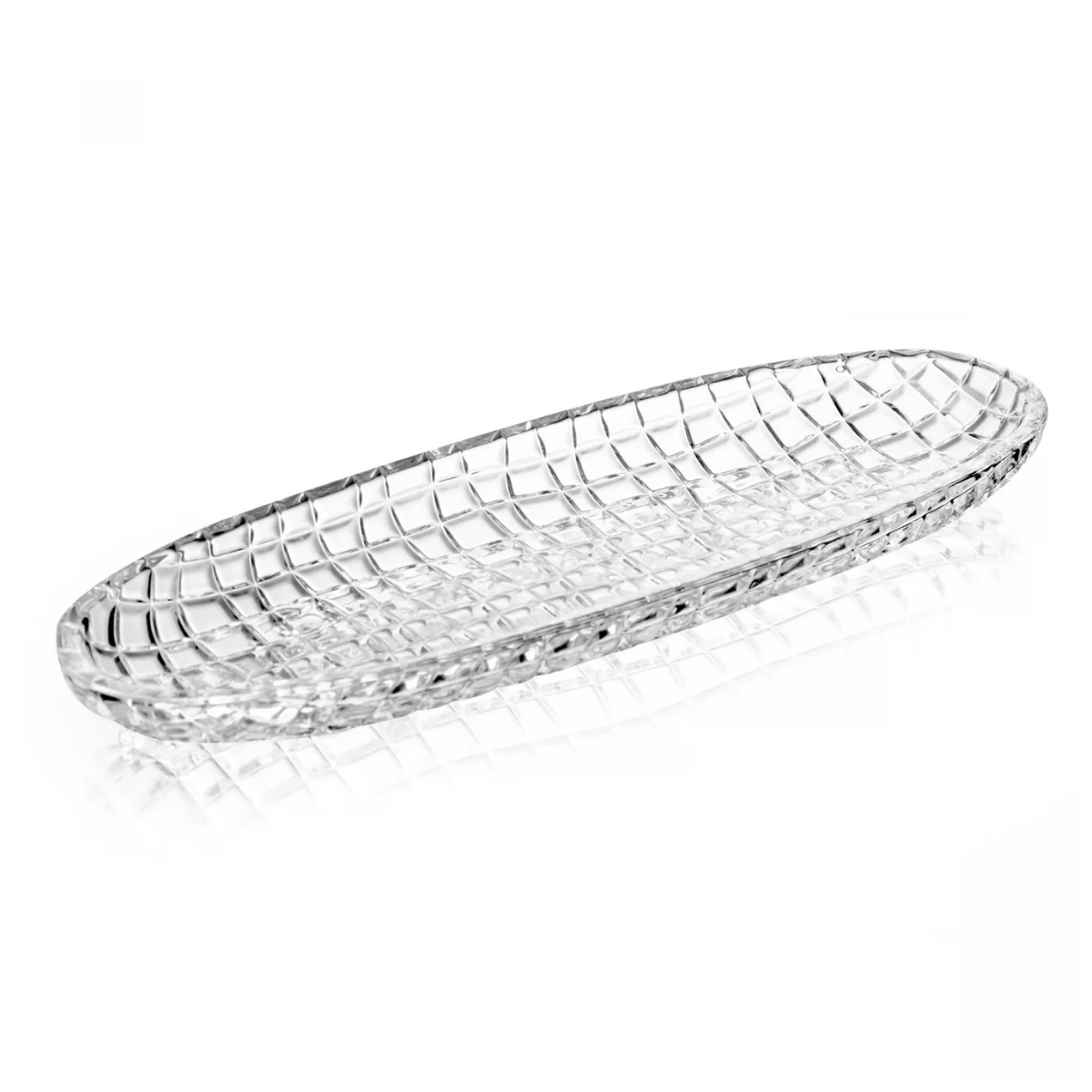 TRAVESSA DE VIDRO SOFISTICADA QUADRIX LYOR 30 X 10,X 2,5