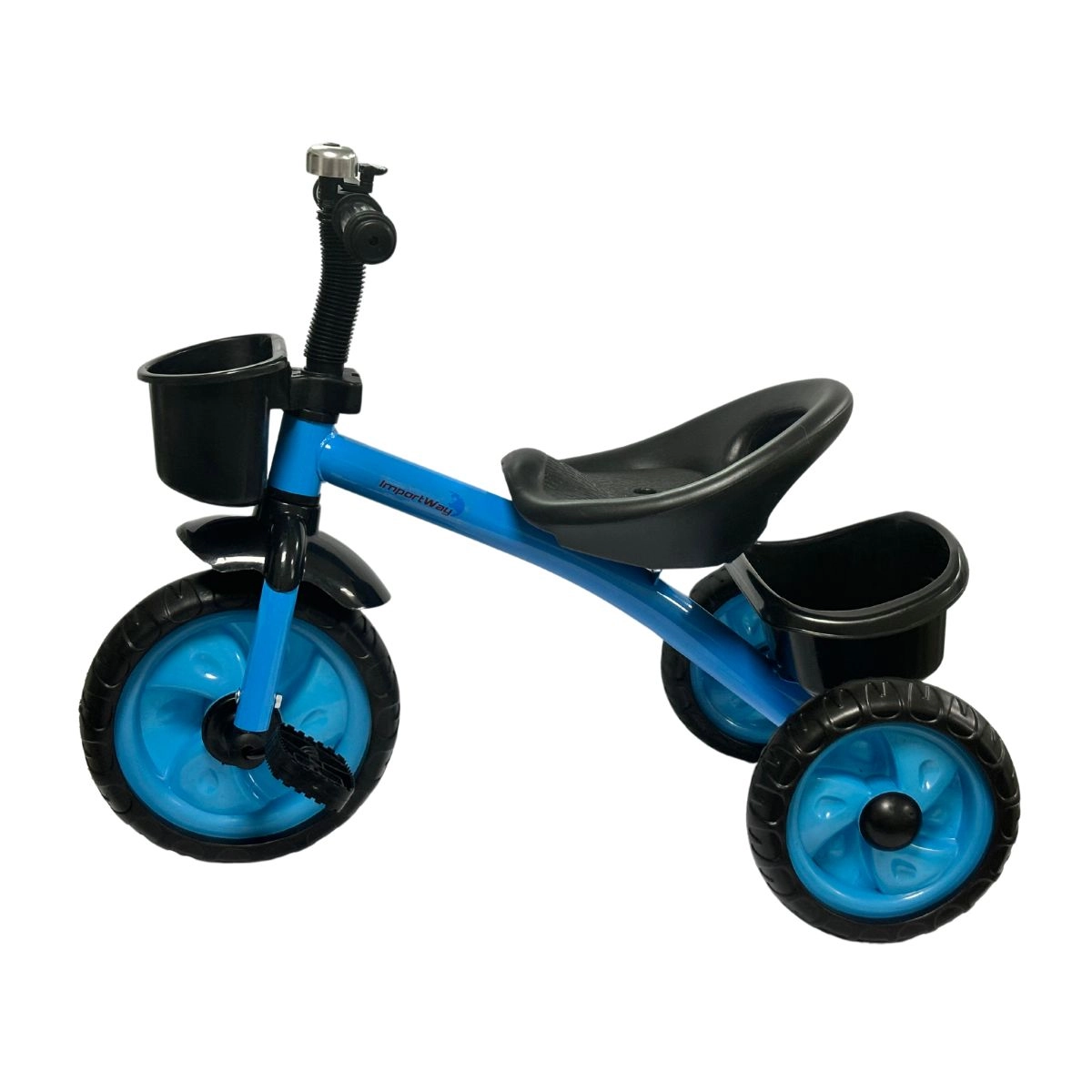 TRICICLO INFANTIL COM PEDAL PRETO E AZUL - IMPORTWAY