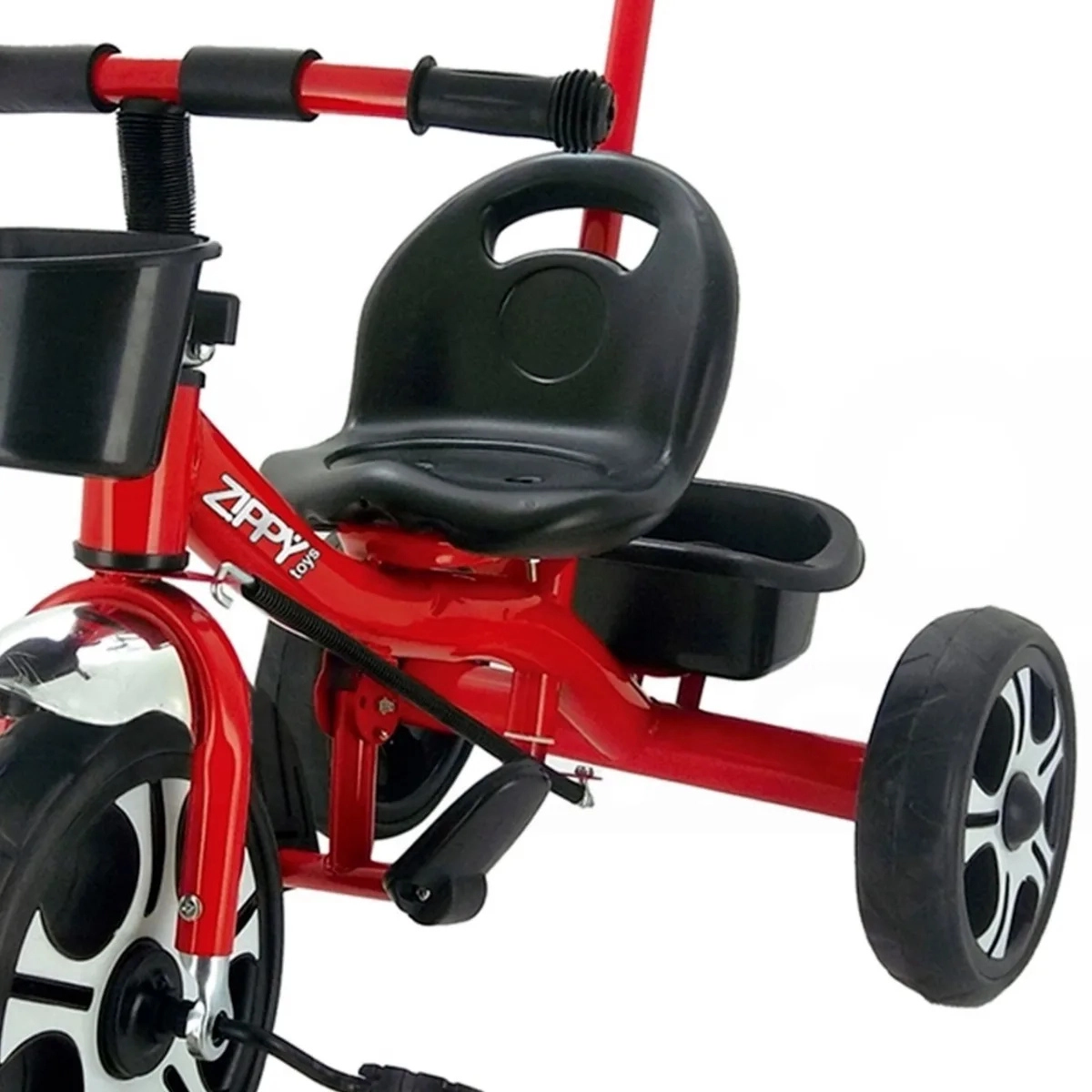 TRICICLO INFANTIL DE PASSEIO COM APOIADOR VERMELHO UNISSEX ZIPPY TOYS