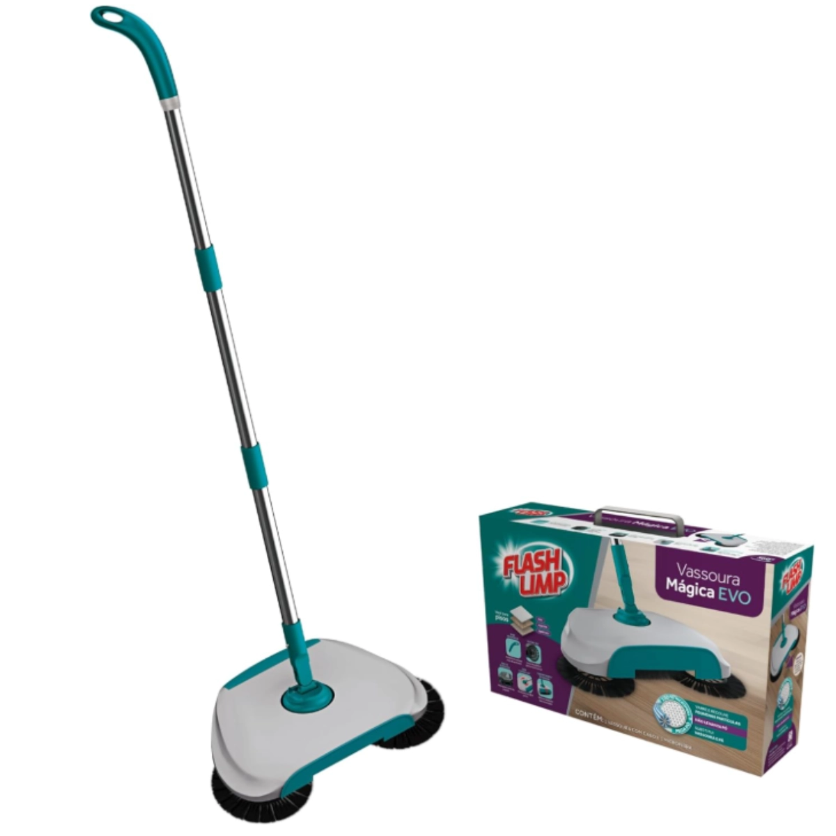 Vassoura Mágica Flash Limp Mop 3 em 1 Praticidade e Eficiência em Cada Limpeza