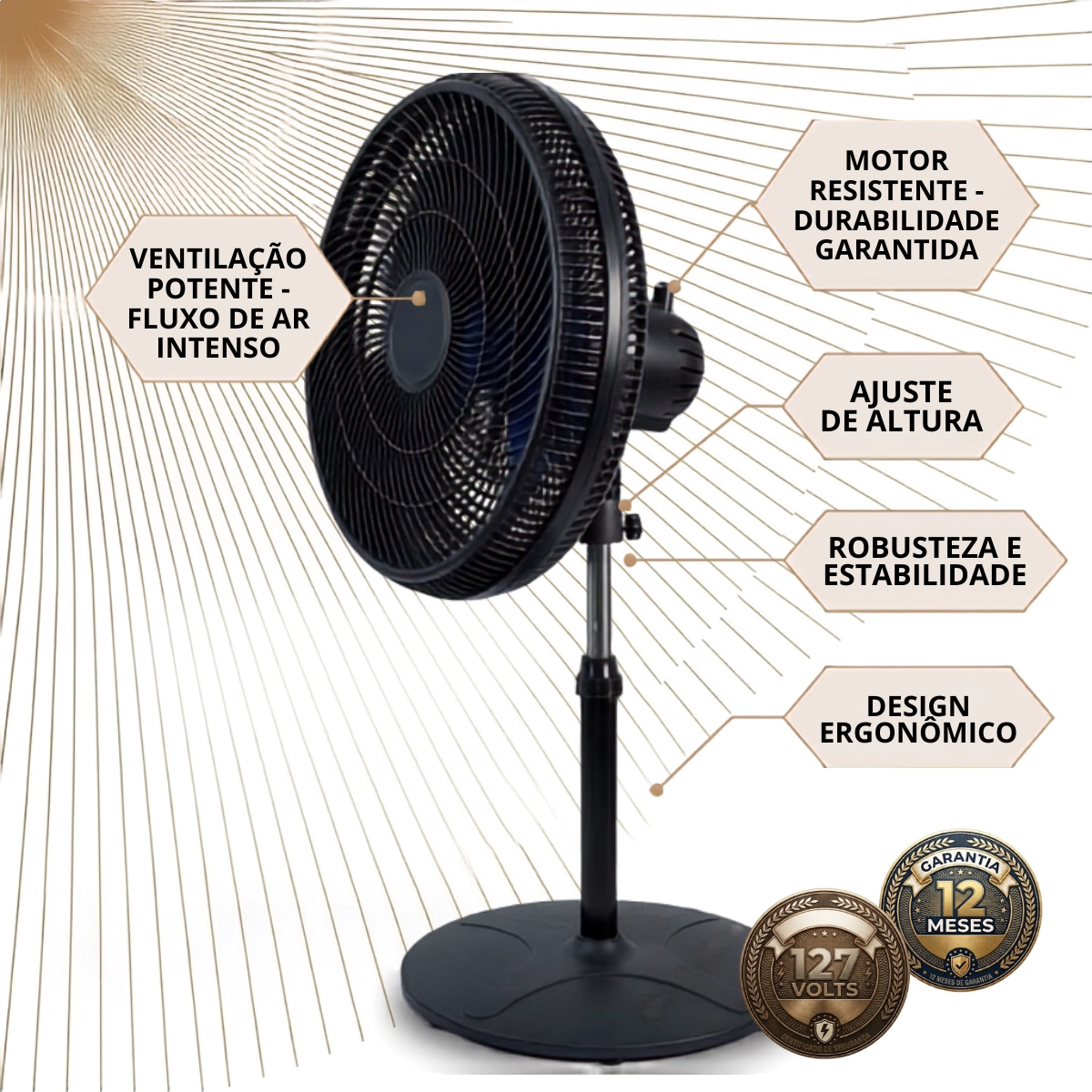 VENTILADOR DE COLUNA 6 PÁS POTENTE OSCILANTE SILENCIOSO 40CM ZLX-40C 127V ZELLOX VENTILADOR DE COLUNA 6 PÁS POTENTE OSCILANTE SILENCIOSO 40CM ZLX-40C 127V ZELLOX