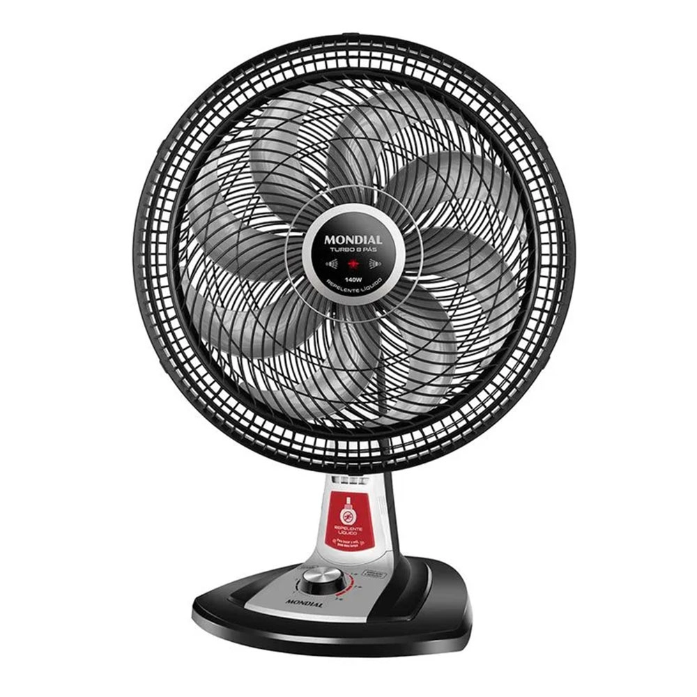 Ventilador de Mesa Mondial Repelente Líquido Super Turbo 8 Pás Vtx-40-8p-rl 127v