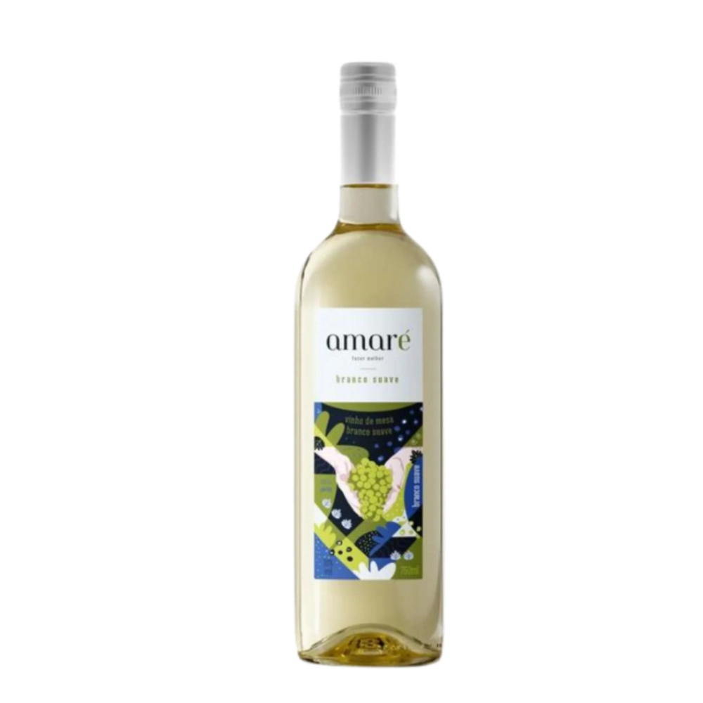 Vinho Amaré Branco de Mesa Suave 750ml - Uvas Niágara, Lorena e Couderc